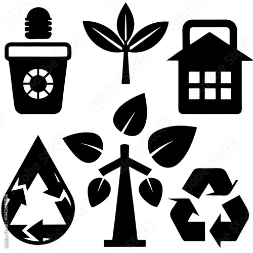 Eco-Friendly Green Icons Set