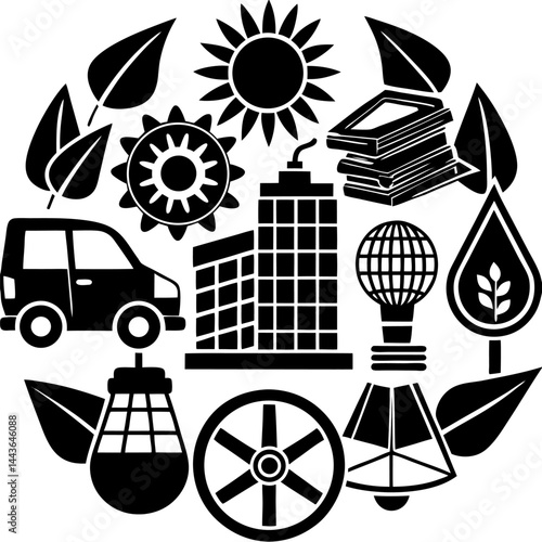 Eco-Friendly Green Icons Set
