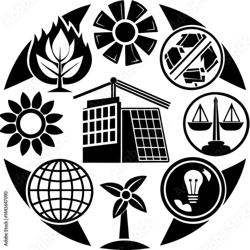 Eco-Friendly Green Icons Set