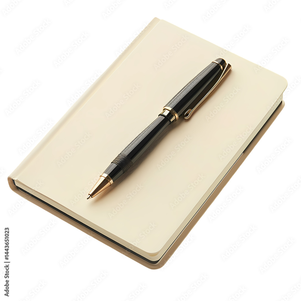 Elegant Notebook and Pen Perfect for NoteTaking and Journaling Cut Out Transparent Png Elegant Notebook and Pen Perfect for NoteTaking and Journaling Cut Out Transparent Png