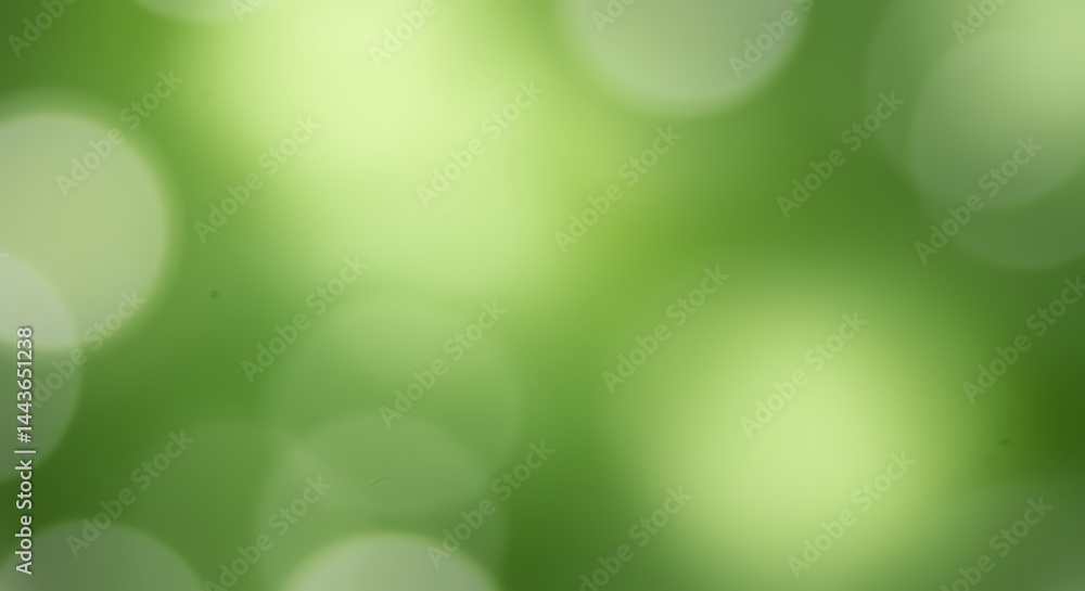 Abstract Green Bokeh Background with Light Circles Effect Abstract Green Bokeh Background with Light Circles Effect