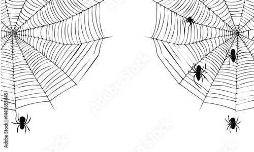 Spooky Halloween Cobweb Vector Art Design
