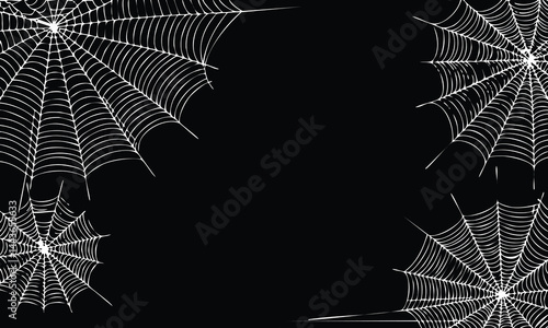 Haunted Spider Web Vector Design
