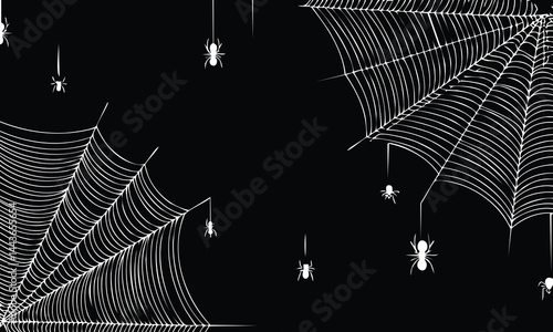 Sinister Spider Web Vector Art