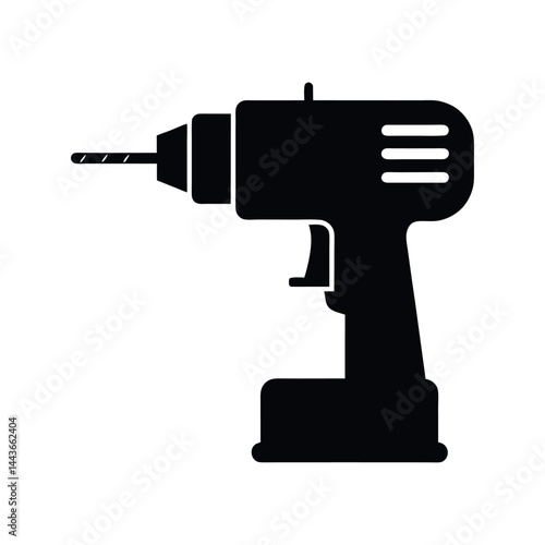 Drill Vector Silhouette