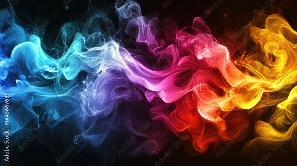Fototapeta premium Vibrant colorful smoke