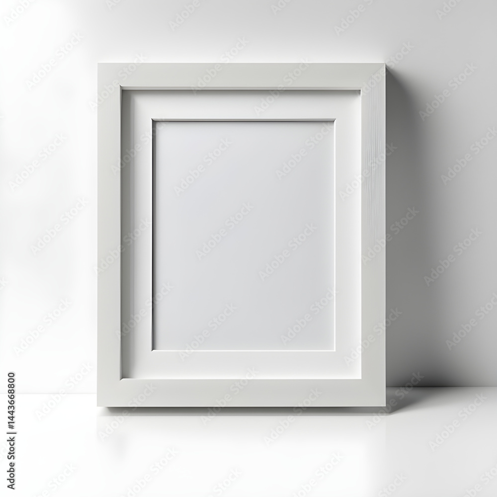 Square wooden picture frame with blank background Square wooden picture frame with blank background
