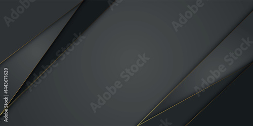 black background overlap dimension grey vector illustration message board for text and message design modern website