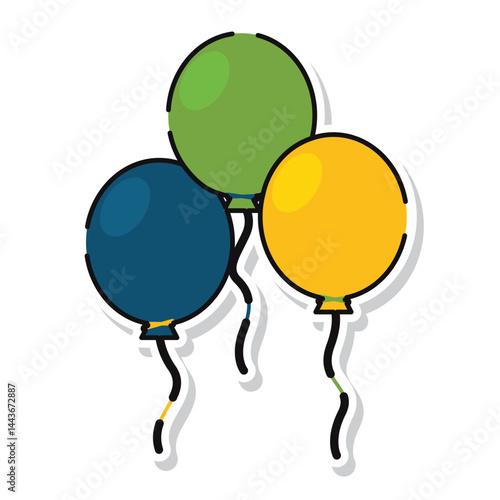 Brazilian party color balloons. Vector