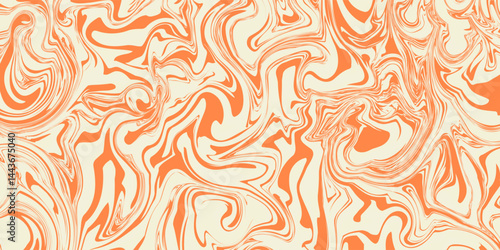 Groovy hippie 70s backgrounds. Waves, swirl, twirl pattern