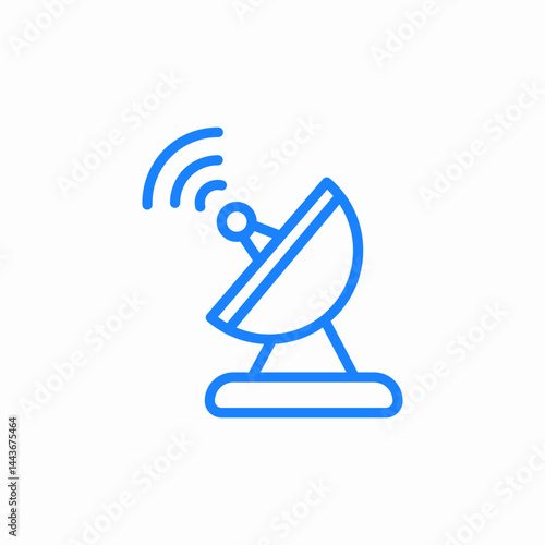 satellite antenna satellite dish icon sign vector