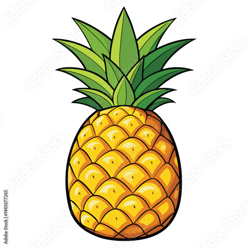 Vibrant pineapple illustration (1)