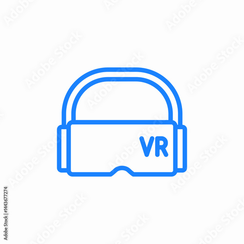 vr headset virtual reality glasses icon sign vector