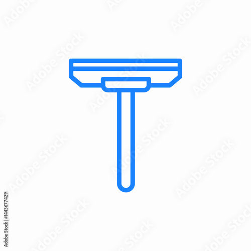 window scraper squeegee mop icon sign vector