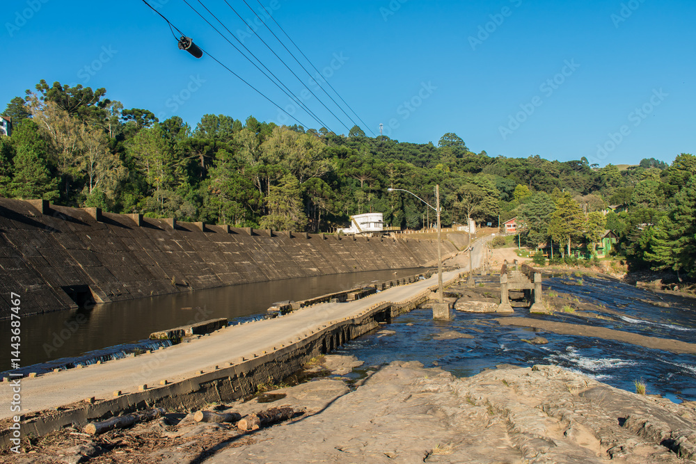 A view of Barragem do Salto (Salto Dam) in Sao Francisco de Paula, South of Brazil