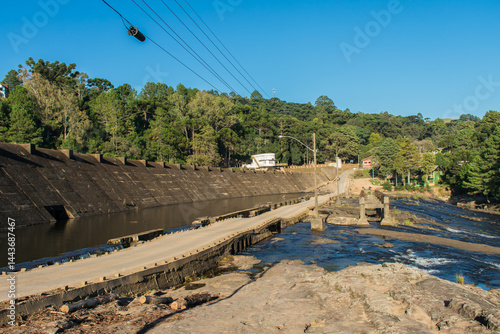 Obraz na płótnie A view of Barragem do Salto (Salto Dam) in Sao Francisco de Paula, South of Brazil w salonie