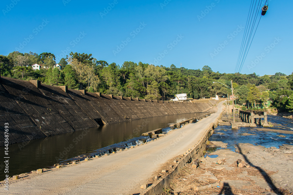 A view of Barragem do Salto (Salto Dam) in Sao Francisco de Paula, South of Brazil