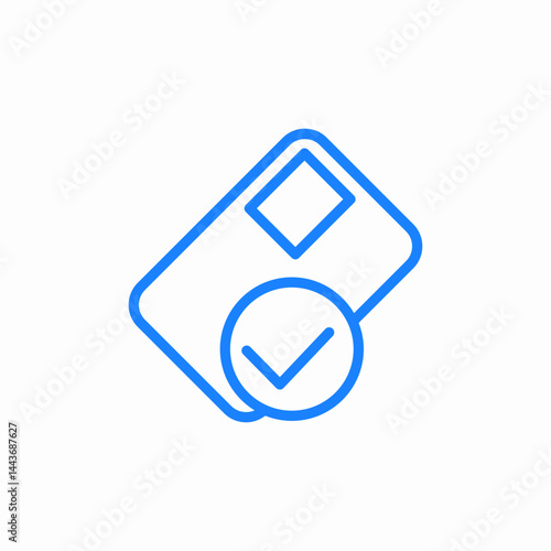 card payment approved icon sign vector