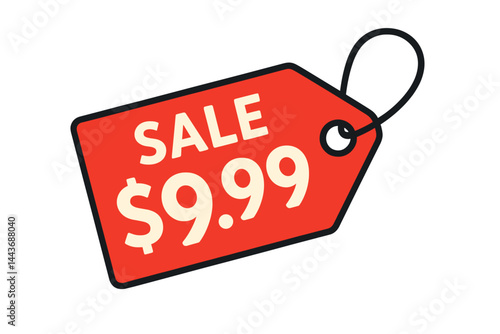 A discounted price tag with key sale information is featured on a product sticker, showcasing a low-cost price in dollars for merchandise in an e-commerce store