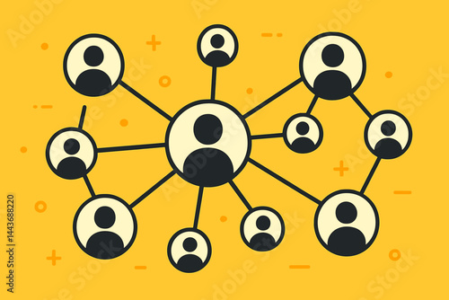 Connecting individuals is the core idea of a social network set against a bright backdrop