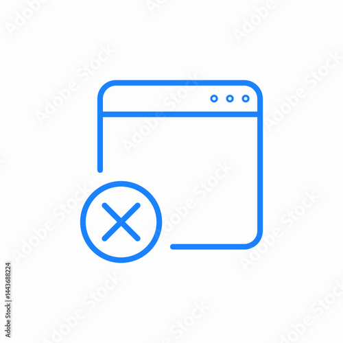 close exit window icon sign vector