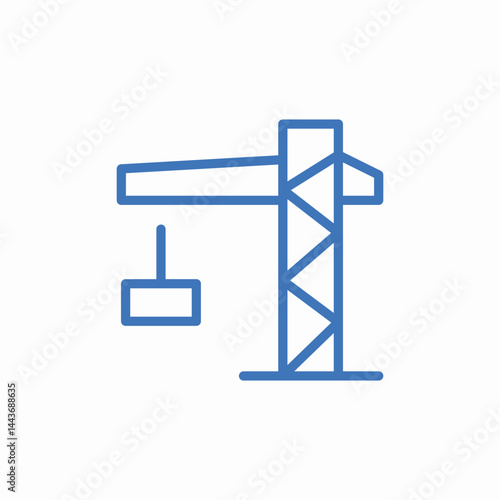 construction crane icon sign vector