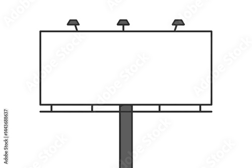 A massive blank billboard serves as a mockup for creating and showcasing advertisements
