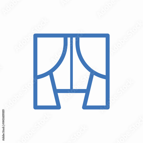 curtains window drapes icon sign vector