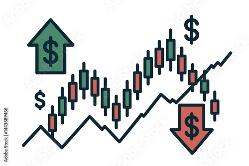 The concept of financial trade is closely tied to the  market and exchange, often represented by a candle stick graph chart