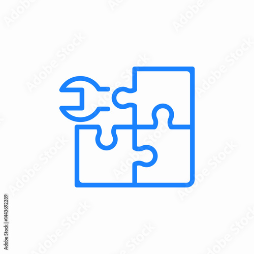 integration tools puzzle icon sign vector