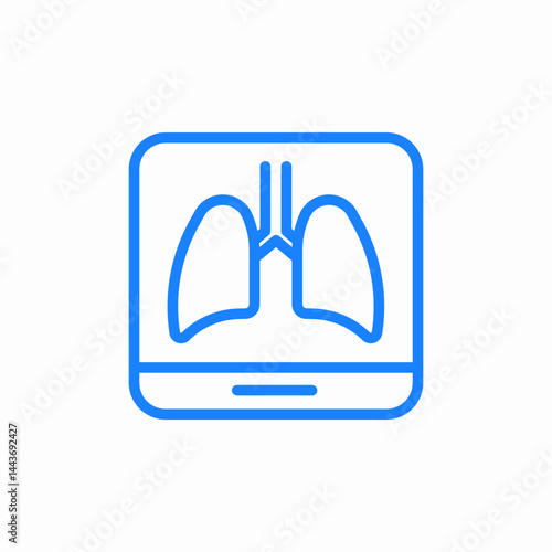 lung screening app icon sign vector