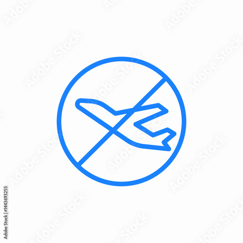 no flight allowed icon sign vector