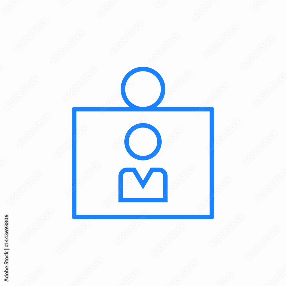 profile badge icon sign vector profile badge icon sign vector