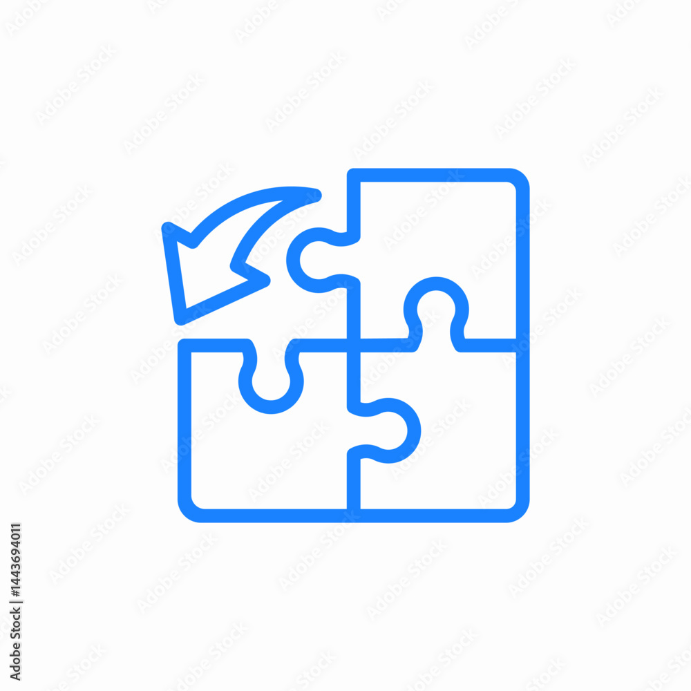 puzzle piece assembly icon sign vector puzzle piece assembly icon sign vector