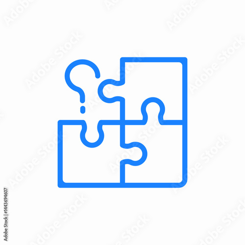 question puzzle missing icon sign vector