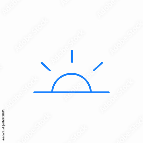 rising sun icon sign vector