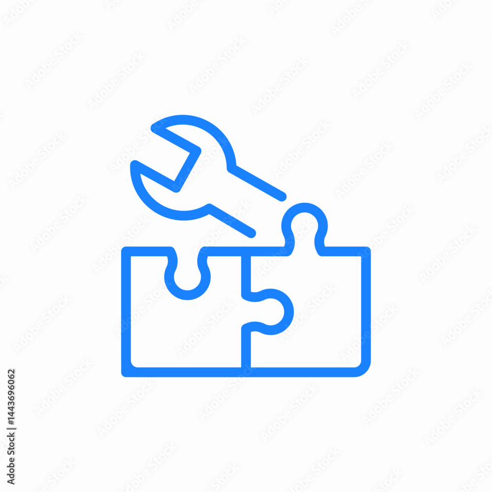 tools puzzle solution icon sign vector tools puzzle solution icon sign vector