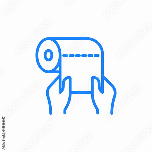 toilet paper supply icon sign vector
