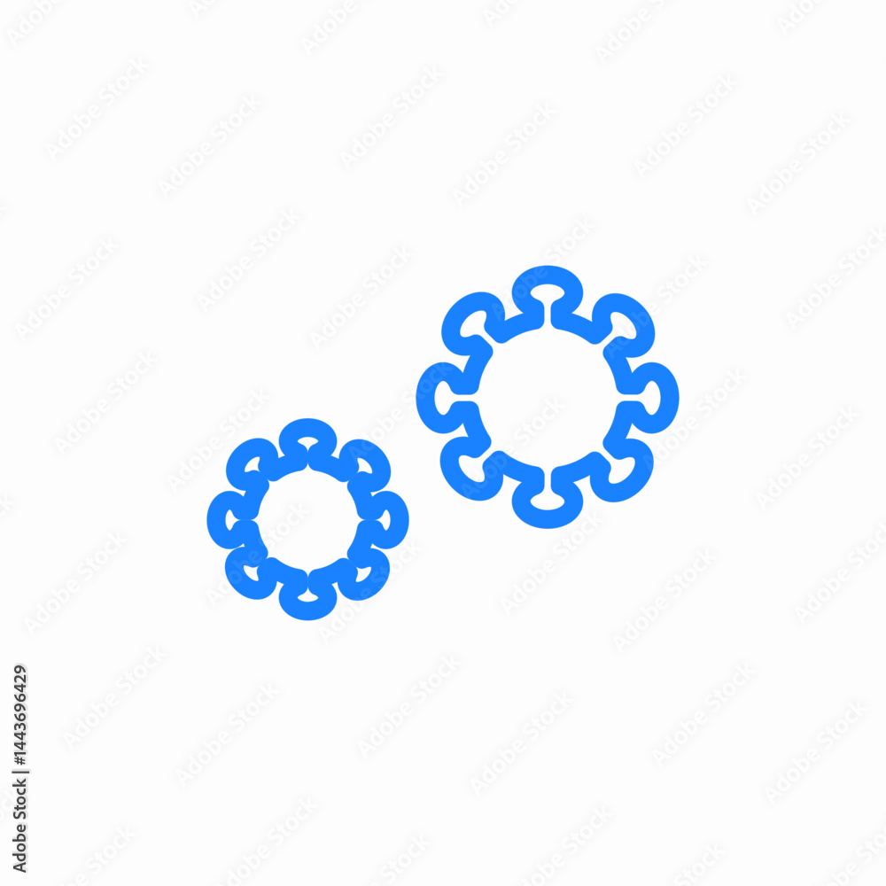 virus replication process icon sign vector virus replication process icon sign vector