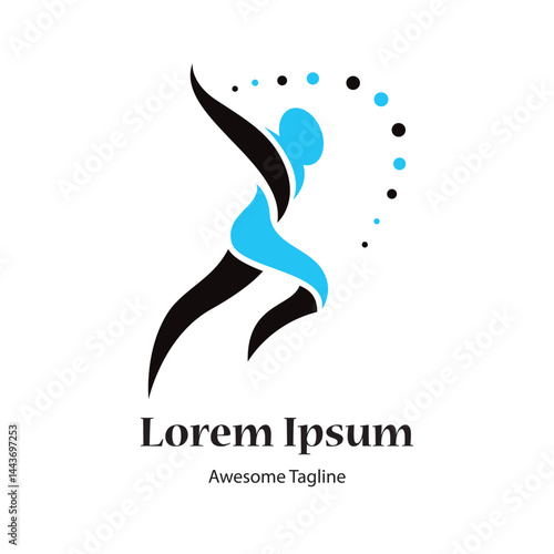 physical fitness modern logo design icon