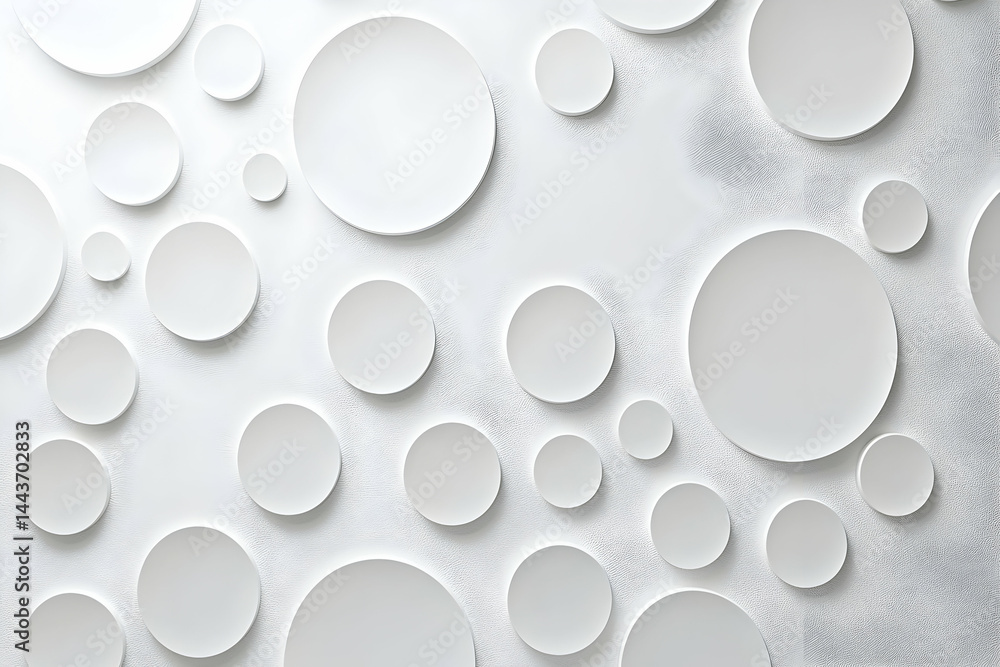 White circles on textured wall, abstract background for design White circles on textured wall, abstract background for design