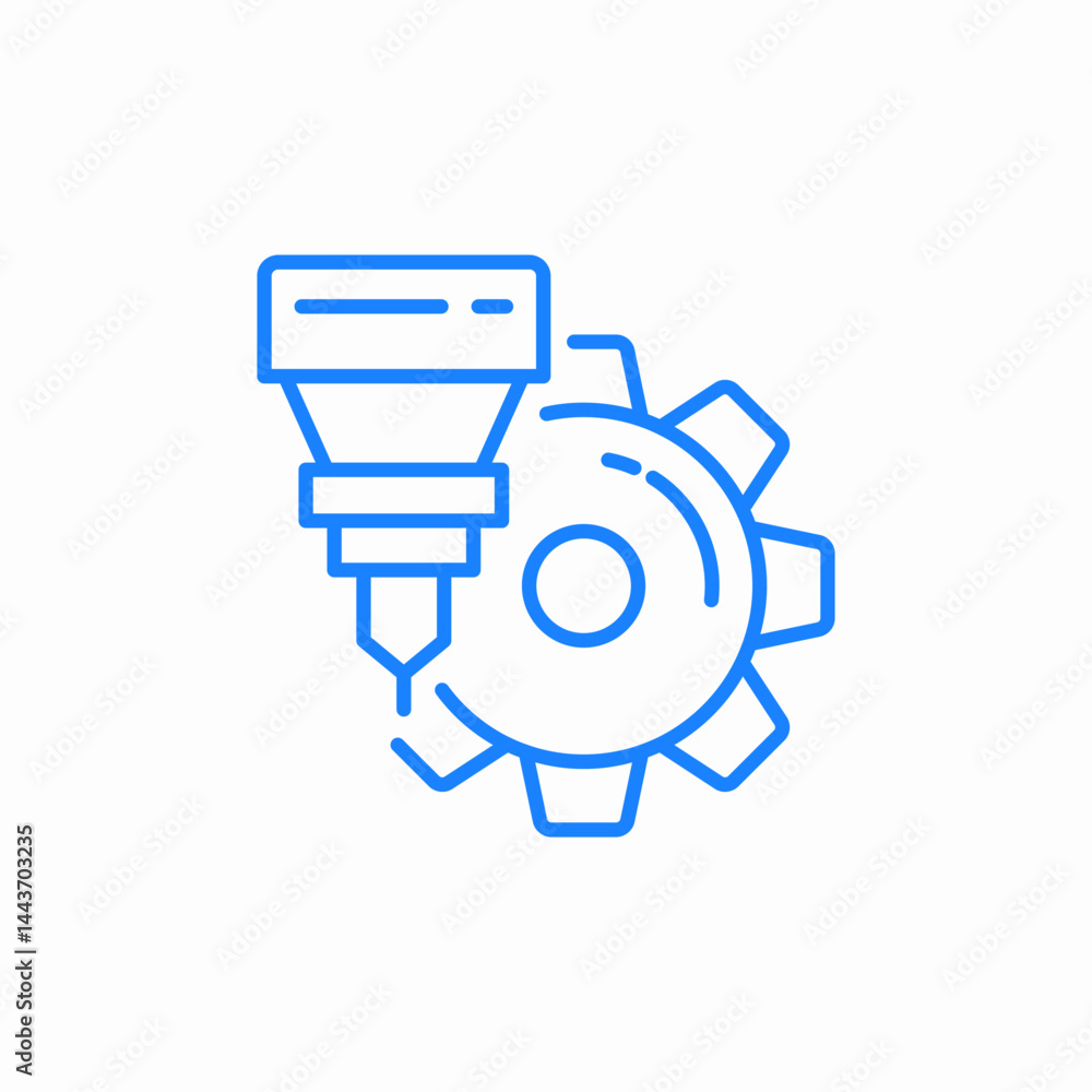 cnc machine tool icon sign vector cnc machine tool icon sign vector
