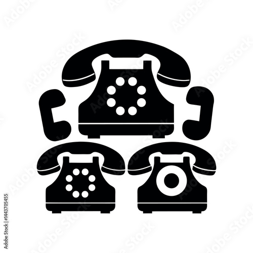 Telephones Vector Illustration