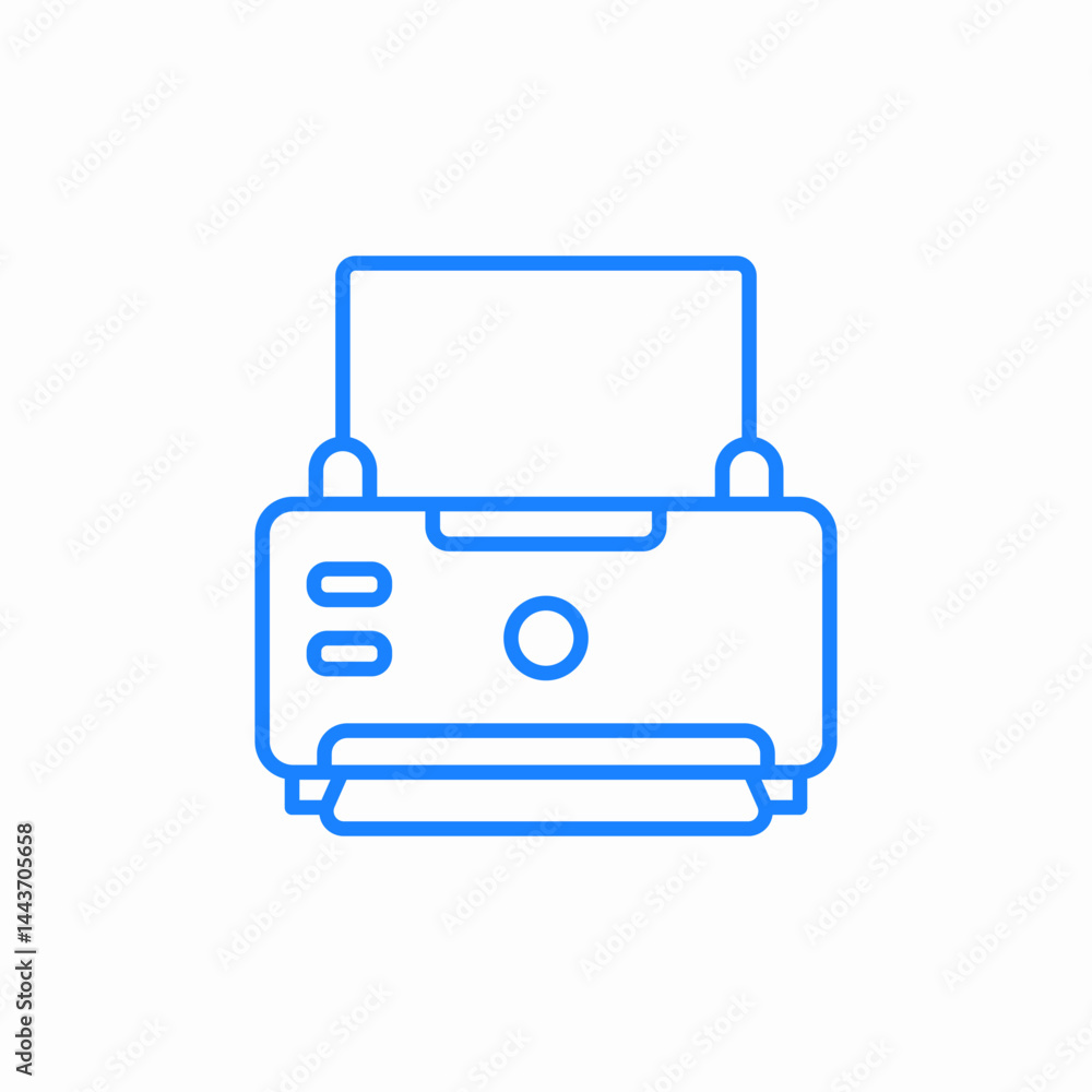 Fototapeta premium paper printing machine icon sign vector