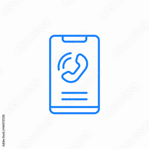 smartphone call app icon sign vector