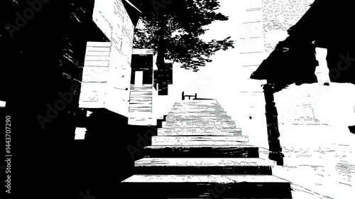 Wallpaper Mural Scenery with stairs Torontodigital.ca