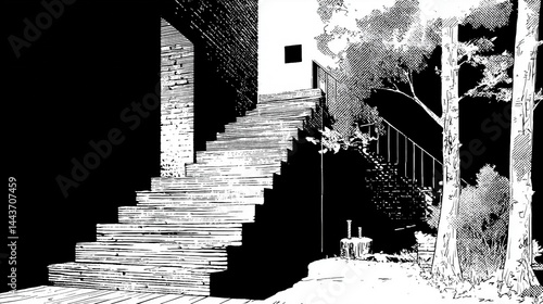 Wallpaper Mural Scenery with stairs Torontodigital.ca