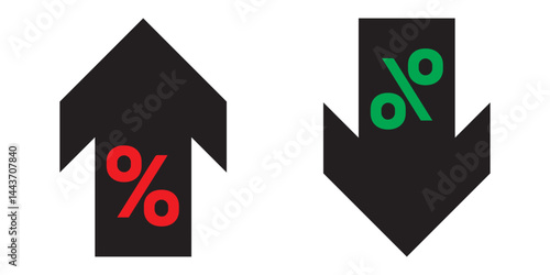 Dollar lower cost vector icons isolated on white background