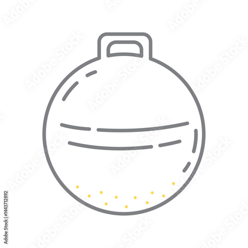 Bath bomb with yellow bubbles. Vector