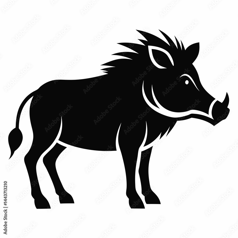 Fototapeta premium silhouette of a horse Vector icon illustration silhouette Graphics design image white background